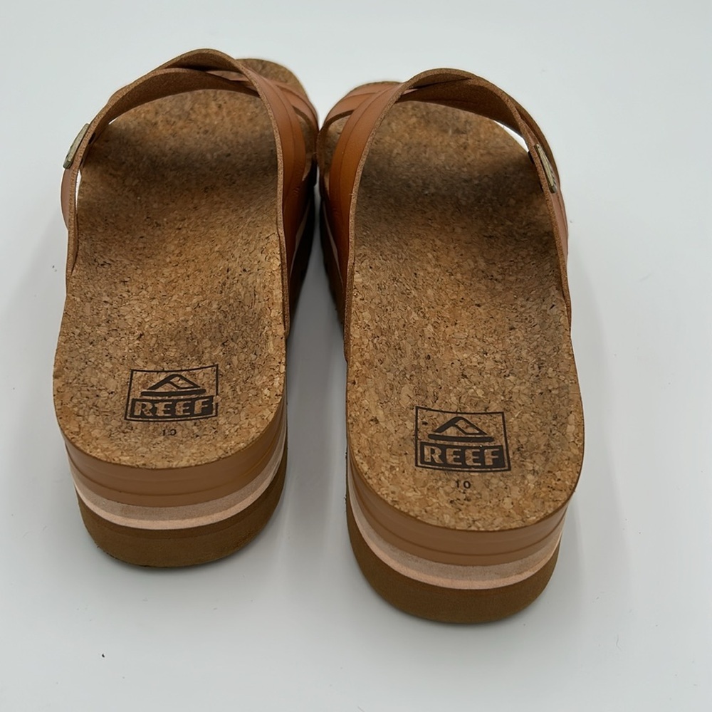 REEF Cushion Bloom Hi Women's 10 Platform Fashion Sandal,‎ Vegan Leather X Strap - Picture 5 of 6